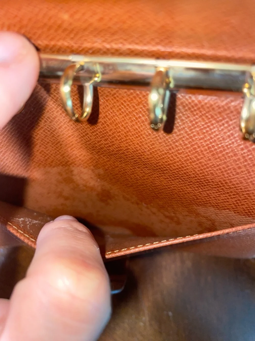 Louis Vuitton Monogram Agenda Cover in Brown and Gold - Picture 9 of 12
